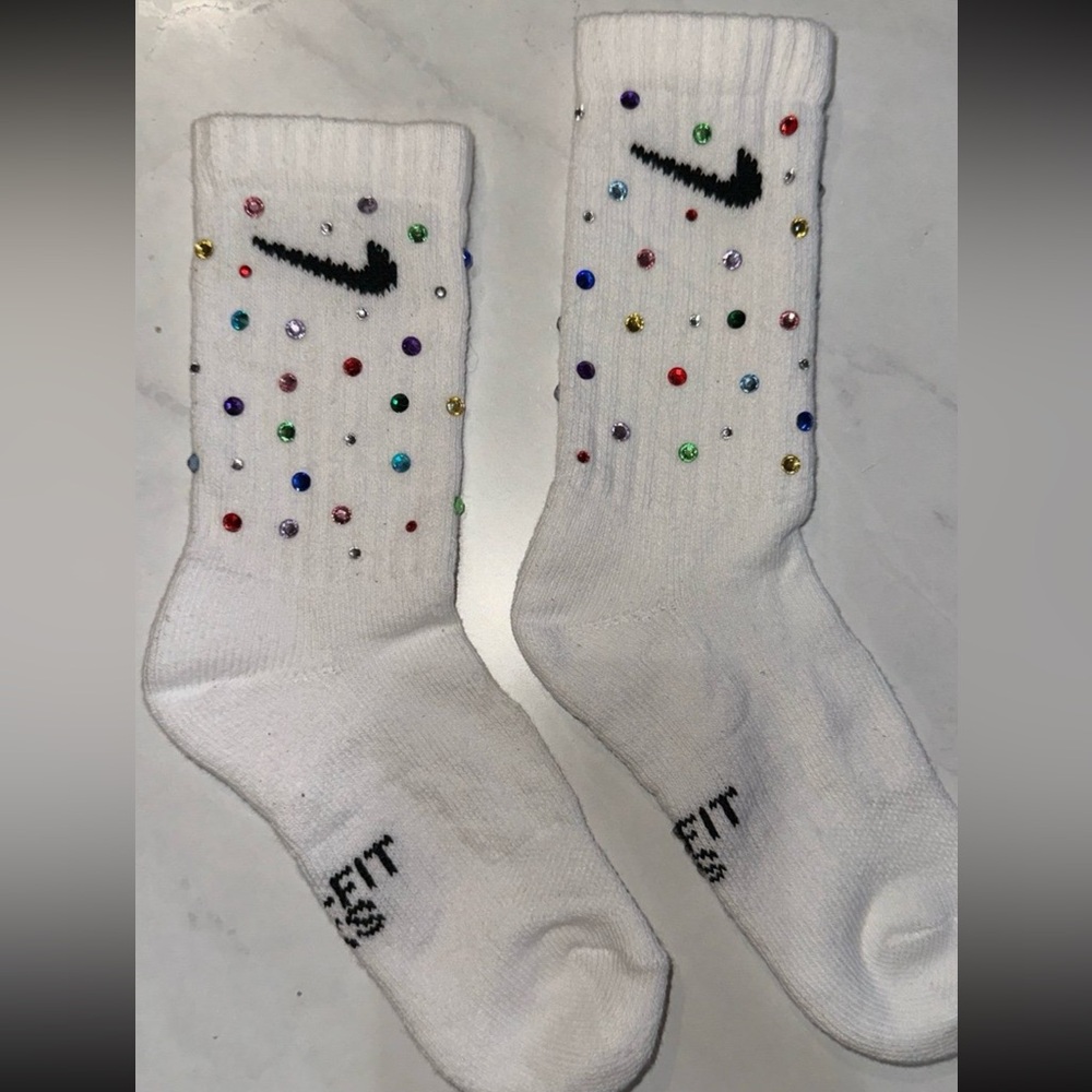 Little kids bedazzled Nike Socks